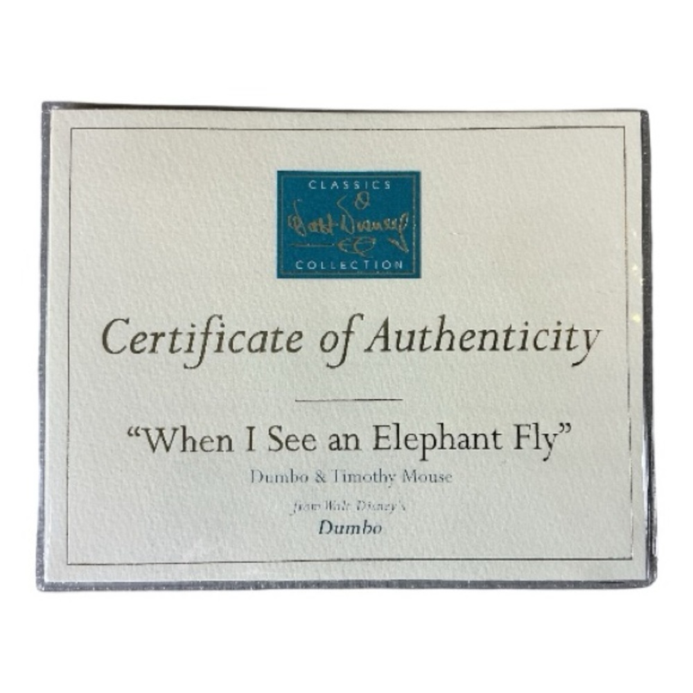Vintage Walt Disney Porcelain Dumbo Timothy Mouse “When I See an Elephant Fly” - Picture 12 of 13